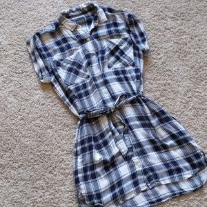 GAP plaid shirt dress